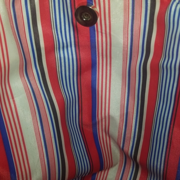 Lancomé Black/Red Outside MultiStriped Inside Tote - Picture 4 of 4